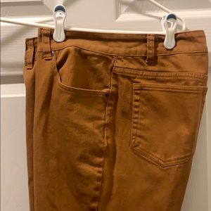 5 pocket jeans - coldwater creek - rust/brown
